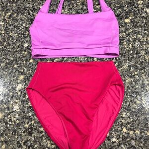Left On Friday Pink and Red Bikini Set